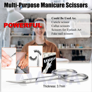 Stainless Steel <b>Cuticle</b> <b>Scissors</b> With Sharp Fine Tips For Professional Manicure Pedicure And Nail Care - Product Image 5