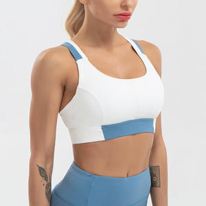 Soutien-gorge de sport pour femme sans coutures, col en U, dos croisé, maintien élevé, respirant, écologique, pour le yoga, la gym, le fitness et l'entraînement - Product Image 3