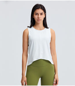 Débardeur de sport pour femme 100 % polyester personnalisé, sans manches, séchage rapide, pour la course et le yoga, avec livraison et expédition - Product Image 4