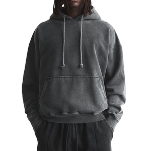 Sweat à capuche lavé à l'acide 100% coton de haute qualité High Street Series Lavage vieux pull pierre lavé sweat à capuche vintage 2026 - Product Image 1