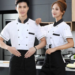 Chaqueta de Chef Profesional de Algodón de Alta Calidad para Uniforme de Restaurante, Cuello Mao, Chaqueta de Chef Ligera para Panadería y Cocina - Product Image 5