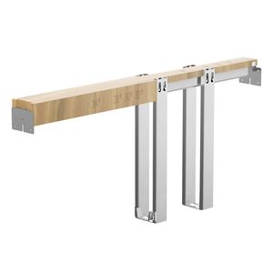 Kit Telaio per Porta Scorrevole a Scomparsa per Porte Larghe 24-32 Pollici e Alte 80 Pollici, Meccanismo di Chiusura Morbida Bidirezionale, Scorrimento Fluido e Silenzioso - Product Image 1