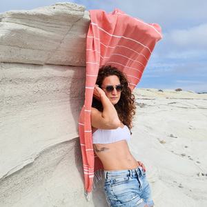 Ensembles de serviettes de bain personnalisées en gros de haute qualité serviette de bain de luxe en coton turc sans sable serviette de plage personnalisée avec logo - Product Image 2