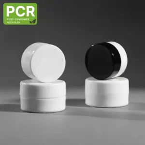 5ml PCR PP Eco Friendly White Plastic Cylinder Leak-Proof Cream Jars Small Pot Sample Mini Jar Tester Free Sample (IN05-1-PCRPP)