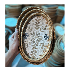 ถาดเสิร์ฟหวายเวียดนามแบบดั้งเดิม ประดับเปลือกหอย งานฝีมือทำมือ - Product Image 3