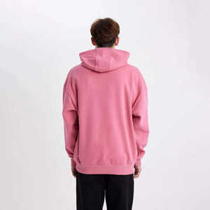 Wholesale Custom High Quality Heavyweight <b>Pink</b> Oversized Men's Cotton Pullover Hoodie Streetwear Unisex Blank <b>Sweatshirt</b> - Product Image 5