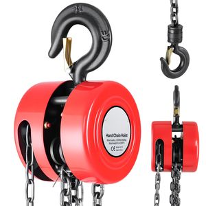 Paranco a Catena Manuale da 1 Tonnellata con Capacità di 2200 Libbre, Catena Zincata G70, Altezza di Sollevamento 20 Piedi, Resistente per Industrie Agricole - Product Image 1
