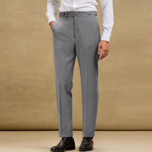 Pantalon de costume pour homme, coupe classique, décontracté et formel, slim-fit, droit, en laine, coupe-vent, antistatique, teint en pièce, fabrication OEM - Product Image 1