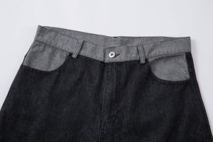 Jean en denim droit pour homme WINRO SPORTS, grande taille, style hip-hop, patchwork vintage avec rubans, haute qualité, léger, été-printemps - Product Image 5