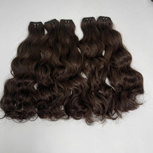 Großhandel natürliche gewellte Haare Schuss vietnam esische Jungfrau Echthaar Bündel, Super Double Drawn, weich und glatt - Product Image 2