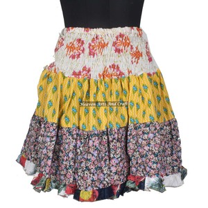 Boho New Festival Gypsy <b>Patchwork</b> Mini Rara <b>Skirt</b> Hippy Boho Style Women Cotton Patch Work 20 Inch Mini Patch Work <b>Skirt</b> Boho - Product Image 2