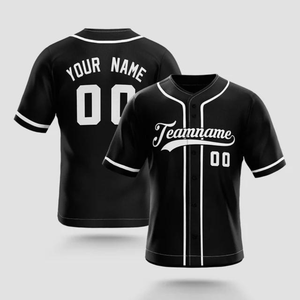 เสื้อเบสบอลซอฟต์บอลพิมพ์ลายโลโก้ตามสั่ง ชุดกีฬาสำหรับผู้ใหญ่ ไซส์ใหญ่ ผ้าโพลีเอสเตอร์ 100% ระบายอากาศได้ดี - Product Image 6