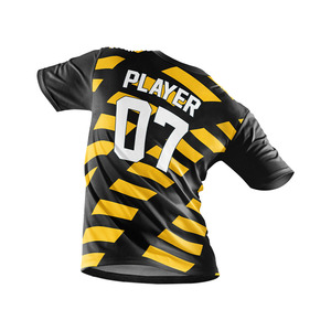 Camiseta de Fútbol Personalizada, Transpirable, de Secado Rápido, 100% Poliéster, Mangas Cortas, con Nombre del Equipo y Logotipo, para Clubes y Equipos de Fútbol - Product Image 3