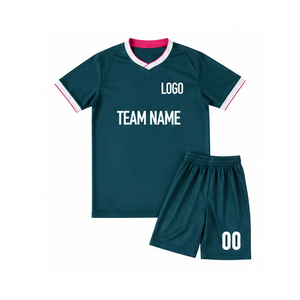 Meilleur fabricant d'uniformes de football personnalisés imprimés par transfert thermique pour adultes, ensemble d'été à séchage rapide 100% polyester, nom et numéros d'équipe - Product Image 5