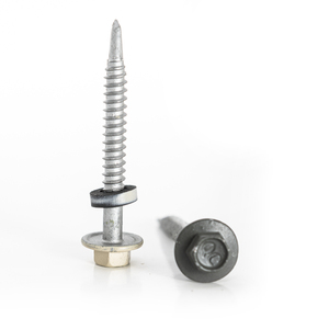 Hex Head Self Drilling <b>Screw</b> with Bonded EPDM Washer Carbon Steel Coarse Thread <b>Galvanized</b> Zinc Plated Class 4.8/6.8 Inch - Product Image 6