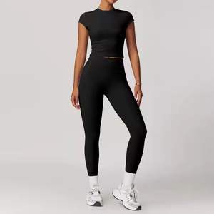 Pantalones de Yoga para Mujer OEM/ODM – Leggings de Gimnasio Sin Costuras de Alta Calidad con Control de Abdomen e Impresión de Logotipo Personalizado - Product Image 2