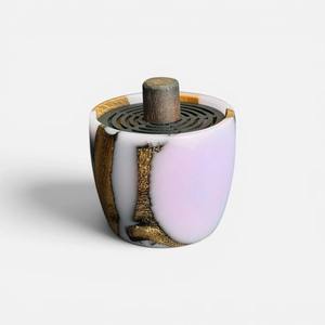 Brûleur à Bakhoor Arabe Artisanal en Bois d'Acacia et Résine Époxy, Mubkhar de Luxe Fait Main, Porte-Encens pour Oud, Tradition Arabe - Product Image 2