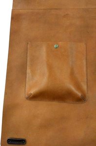 Tablier en cuir marron, tablier à poches avec sangle réglable, tablier sans manches pour chef, barista, tablier de restaurant - Product Image 4
