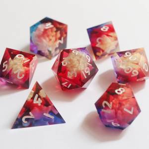 Sunrise Sonata gradient cloud <b>dice</b> handmade resin sharp edge dnd <b>dice</b> <b>set</b> for DnD D&D Dungeons and Dragons RPG <b>dice</b> - Product Image 6