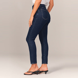 Jean large en coton respirant pour femme, denim extensible confortable, pantalon en jean taille haute pour femme - Product Image 4