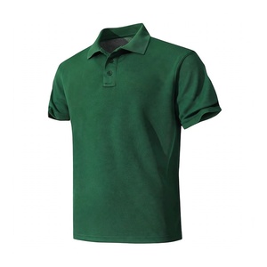 Polo Verde para Hombre, Manga Corta, Algodón, Informal, para Golf, Ropa Deportiva de Verano, Transpirable, Liso, Personalizable, Venta al Por Mayor - Product Image 1