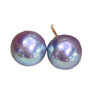 Edison 11-10mm <b>Large</b> Beads 7-6mm Small Beads 18k Gold Double Bead Earrings <b>with</b> Strong <b>Light</b> Quality <b>Mirror</b> Pearls for Dual Use - Product Image 5