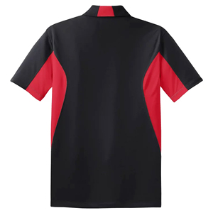 Men's <b>Black</b> Red Color Block <b>Polo</b> Shirt Short Sleeve Quick Dry Knitted Polyester Casual Sporty <b>Polo</b> Collar - Product Image 2