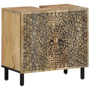 Juego de Muebles de Baño de 3 Piezas de Madera Maciza de Mango - Product Image 6