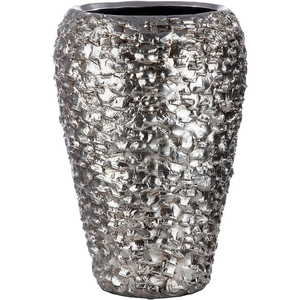 Lujoso florero de Metal de Color plateado, decoración del hogar con revestimiento de polvo para impresionantes arreglos florales fundidos por Metal - Product Image 6