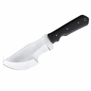 Couteau de camping en acier inoxydable, lame à pointe tombante dentelée, manche en micarta, qualité industrielle OEM, outil de survie en plein air - Product Image 1