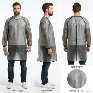 Blouse de toilettage pour hommes, transparente par sublimation, imperméable, à col rond - Product Image 5