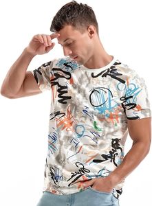 เสื้อยืดโอเวอร์ไซส์แขนสั้นคอกลมสไตล์สตรีทแวร์ลายกราฟฟิตีเพ้นท์มือ ผ้าถักเนื้อนุ่ม แห้งเร็ว ระบายอากาศได้ดี - Product Image 5