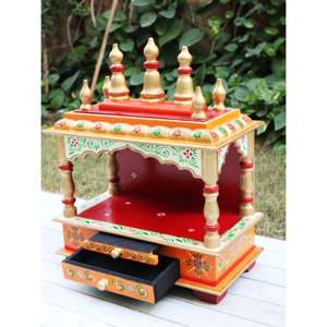 ของตกแต่งบ้านทำจากไม้รูปพระวิหารทำมือสำหรับใช้ในบ้าน - Product Image 3