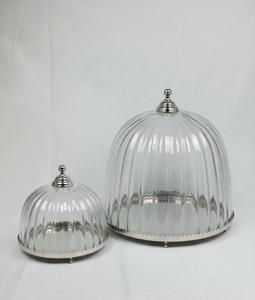 Soporte de Pastel de Cristal de Lujo con Base de Metal, Soporte de Exhibición de Postres para Bodas con Tapa - Product Image 2