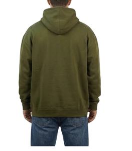 เสื้อฮู้ดดี้สตรีทแวร์ทรงโอเวอร์ไซส์ ไหล่ตก ผ้าหนานุ่ม CVC Fleece ทรงหลวมสบาย สำหรับผู้ชาย มีกระเป๋าแบบจิงโจ้ - Product Image 1