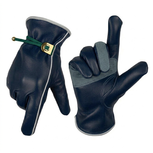 Gants de sécurité en cuir de vachette texturé, durables, avec logo personnalisé, pour la lutte contre les incendies, la construction et l'industrie, 11 oz - Product Image 6