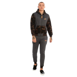 100% Cotton Camo <b>Hoodie</b> Tracksuit Set Custom Jogger Pants Casual Streetwear Activewear Two Piece Sportswear Outfit OEM Wholesale - Product Image 1
