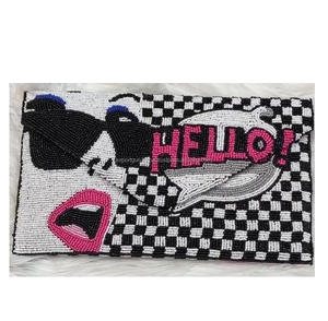 Bolso de mano de estilo bohemio para mujer, bolso de mano de compras de noche con cuentas personalizadas, bandolera de verano para playa de La India, bordado Afghani - Product Image 1