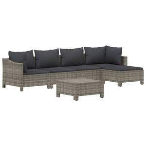 Ensemble de salon de jardin en rotin PE gris avec grandes accoudoirs réglables, mobilier d'extérieur haut de gamme avec sièges confortables - Product Image 3
