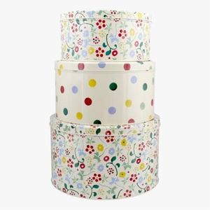 <b>Set</b> of 3 Round Metal Cake Tins Kitchen Storage Containers Food Grade Cookies Treats Bread Box Decorative Airtight Canister <b>Set</b> - Product Image 5