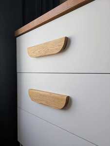 Poignées de meuble en bois uniques, forme personnalisée, finition artisanale naturelle polie, durables, décoration moderne pour la maison, poignées de meuble - Product Image 3