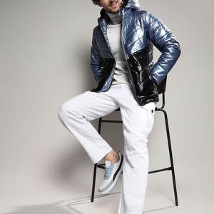 Wholesale Outerwear Custom Plus Size Down Filled Quilted Polyester Taffeta Outdoor Shiny Puffer Padded Jackets <b>Coats</b> for Men - Product Image 3