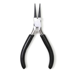 Pince à bec effilé mini portable de 4,5 pouces (120 mm) pour polissage fin, avec poignée en acier au carbone trempé rouge, dentelée, personnalisable OEM - Product Image 1