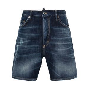 Shorts en jean pour homme de haute qualité, personnalisés, vintage, déchirés, coupe droite, légèrement délavés, respirants, décontractés, style hip-hop - Product Image 1