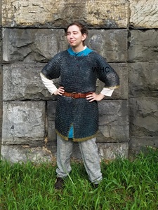 Chemise en maille à demi-manches : Haubert viking en acier doux, Armure médiévale Philip Patton - Product Image 1