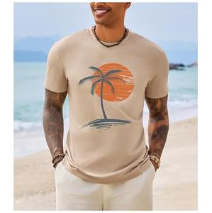 T-shirt décontracté pour homme, best-seller, 100 % coton tricoté, manches courtes, imprimé, anti-boulochage, écologique, fabriqué au Bangladesh - Product Image 3