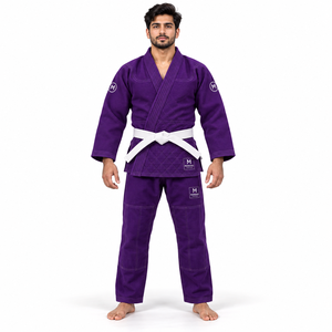 Uniforme de Judo de Marca Privada, Tejido de Arroz de 450-750 GSM, Logotipo Bordado Personalizado, Artes Marciales Globales, 100% Algodón Transpirable - Product Image 1