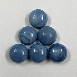 9mm 블루 오팔 라운드 플랫백 카보 숑 도매 느슨한 진짜 보석 보석 보석 제조 업체 지금 온라인 상점