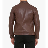 Blouson d'hiver personnalisé pour homme, coupe ample, en cuir PU, coupe-vent, éco-responsable, col brodé, fermeture éclair, style décontracté chic