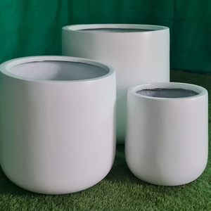 KNT Creations PL B-217 Ensemble de jardinières pour plantes d'intérieur, plantation directe, plantes artificielles, légères, durables, sculptées à la main - Product Image 1